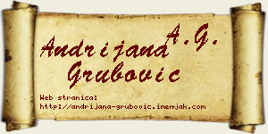 Andrijana Grubović vizit kartica